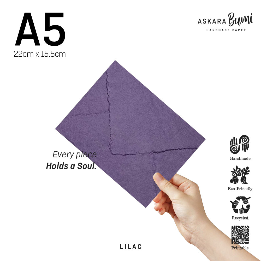 Amplop Handmade Daur Ulang Lilac