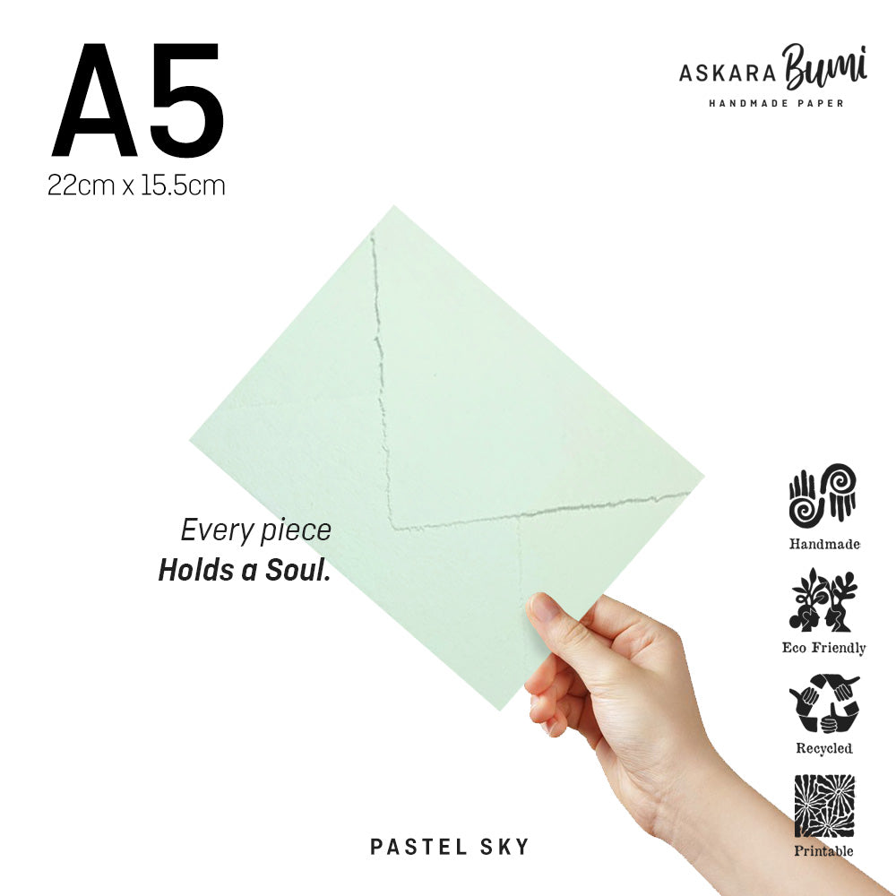 Amplop Handmade Daur Ulang Pastel Sky
