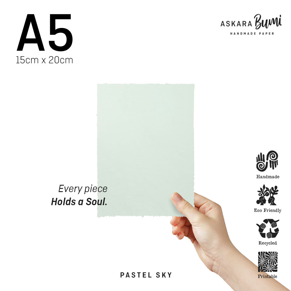 Kertas Handmade Daur Ulang Pastel Sky