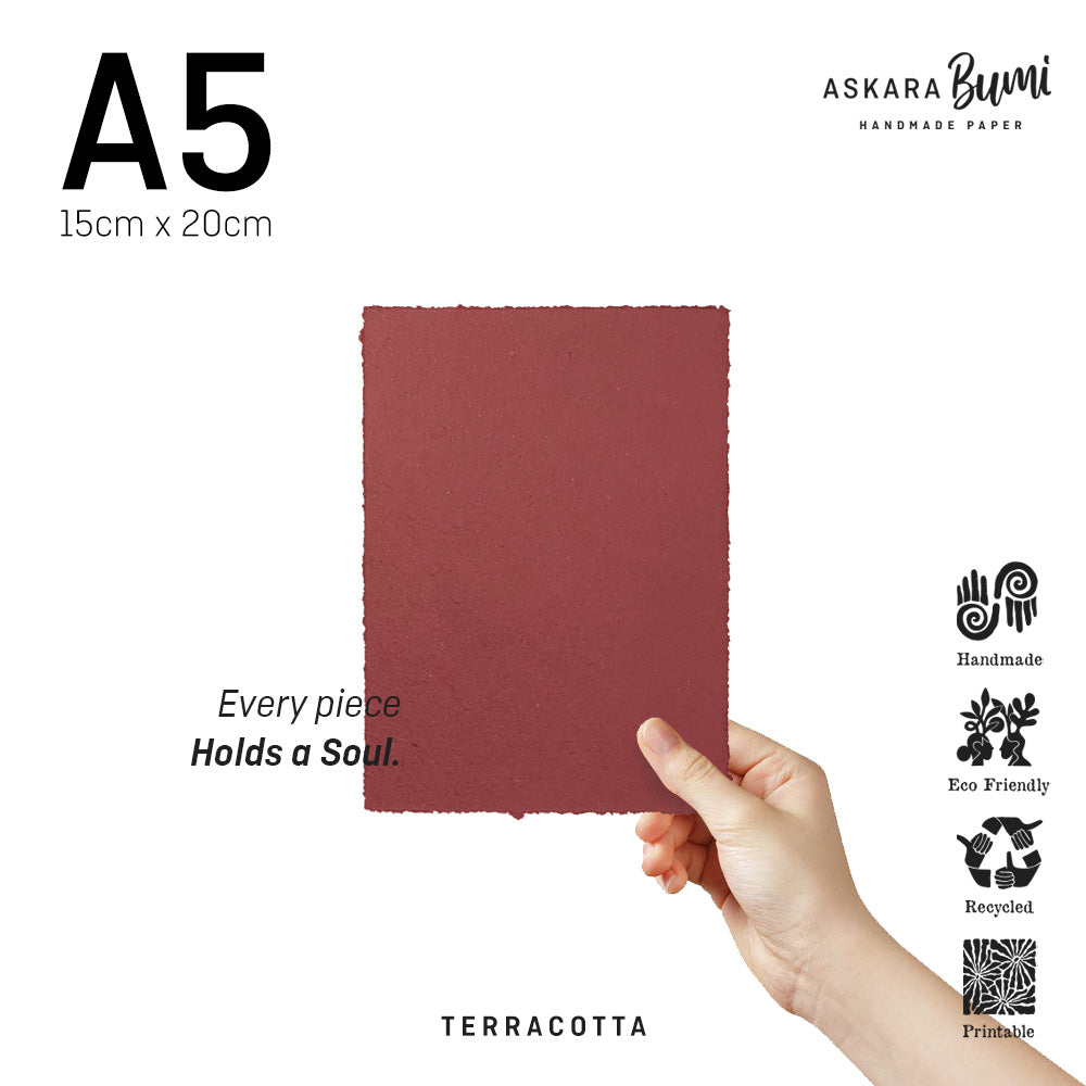 Kertas Handmade Daur Ulang Terracotta