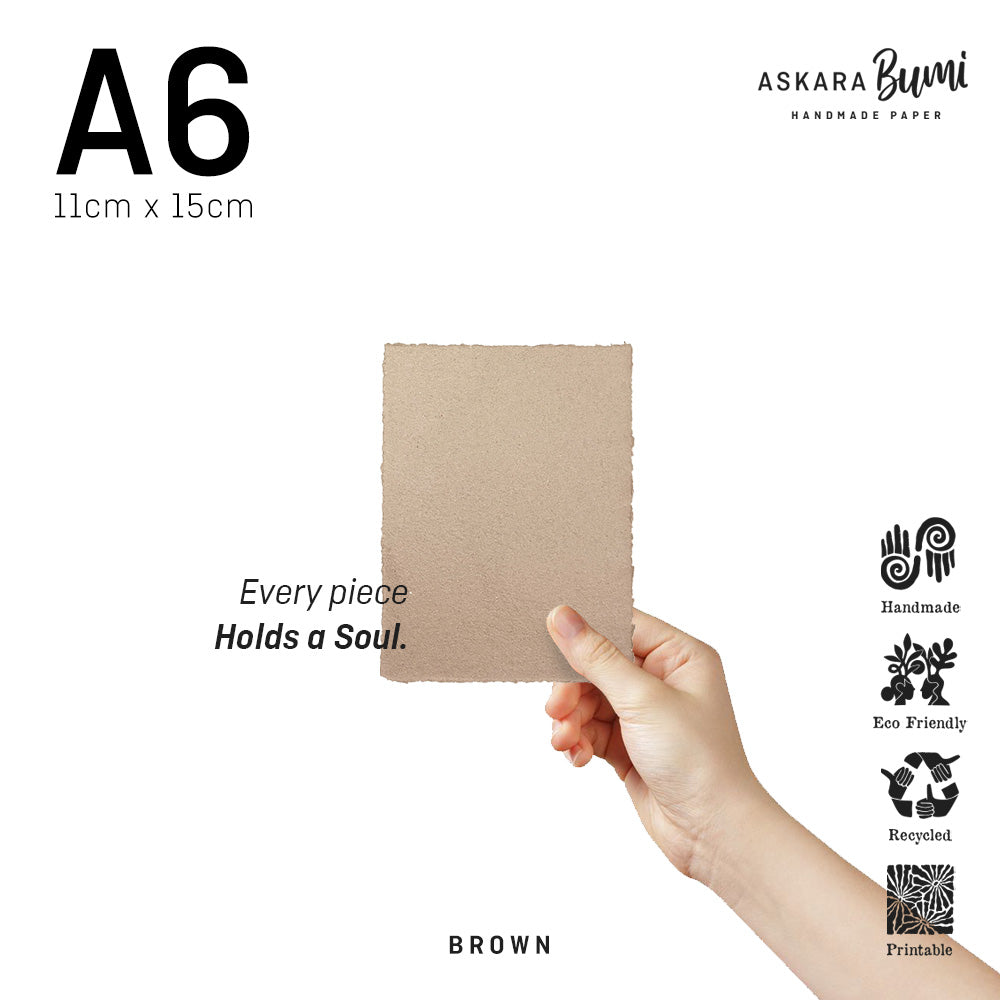 Kertas Handmade Daur Ulang Brown