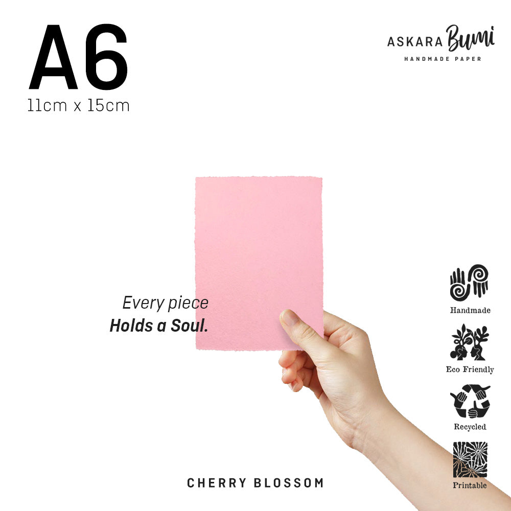Kertas Handmade Daur Ulang Cherry Blossom
