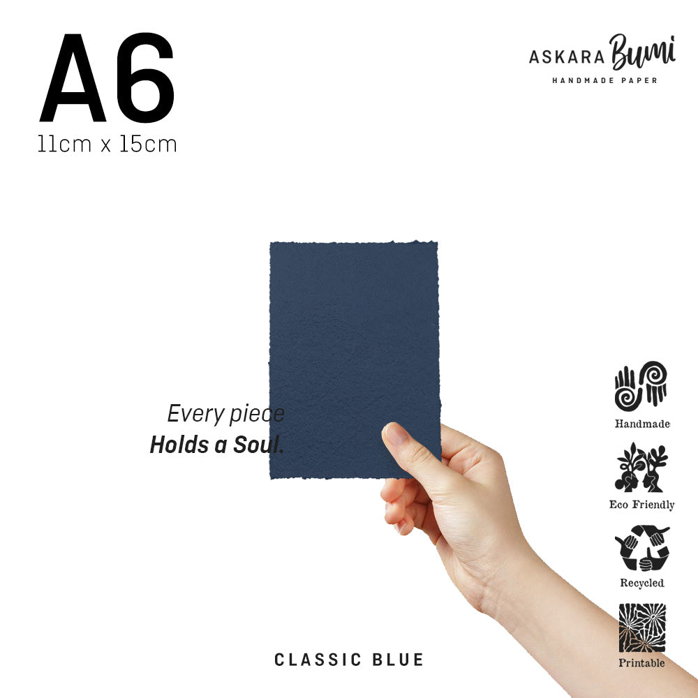 Kertas Handmade Daur Ulang Classic Blue