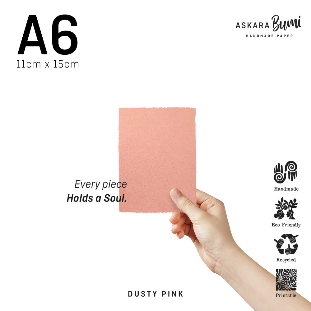 Kertas Handmade Daur Ulang Dusty Pink