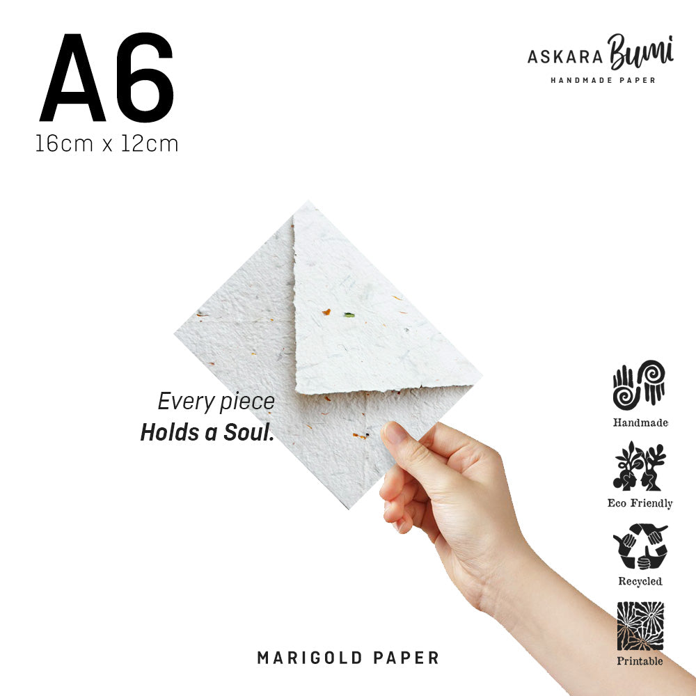 Kertas / Amplop Handmade Daur Ulang Marigold