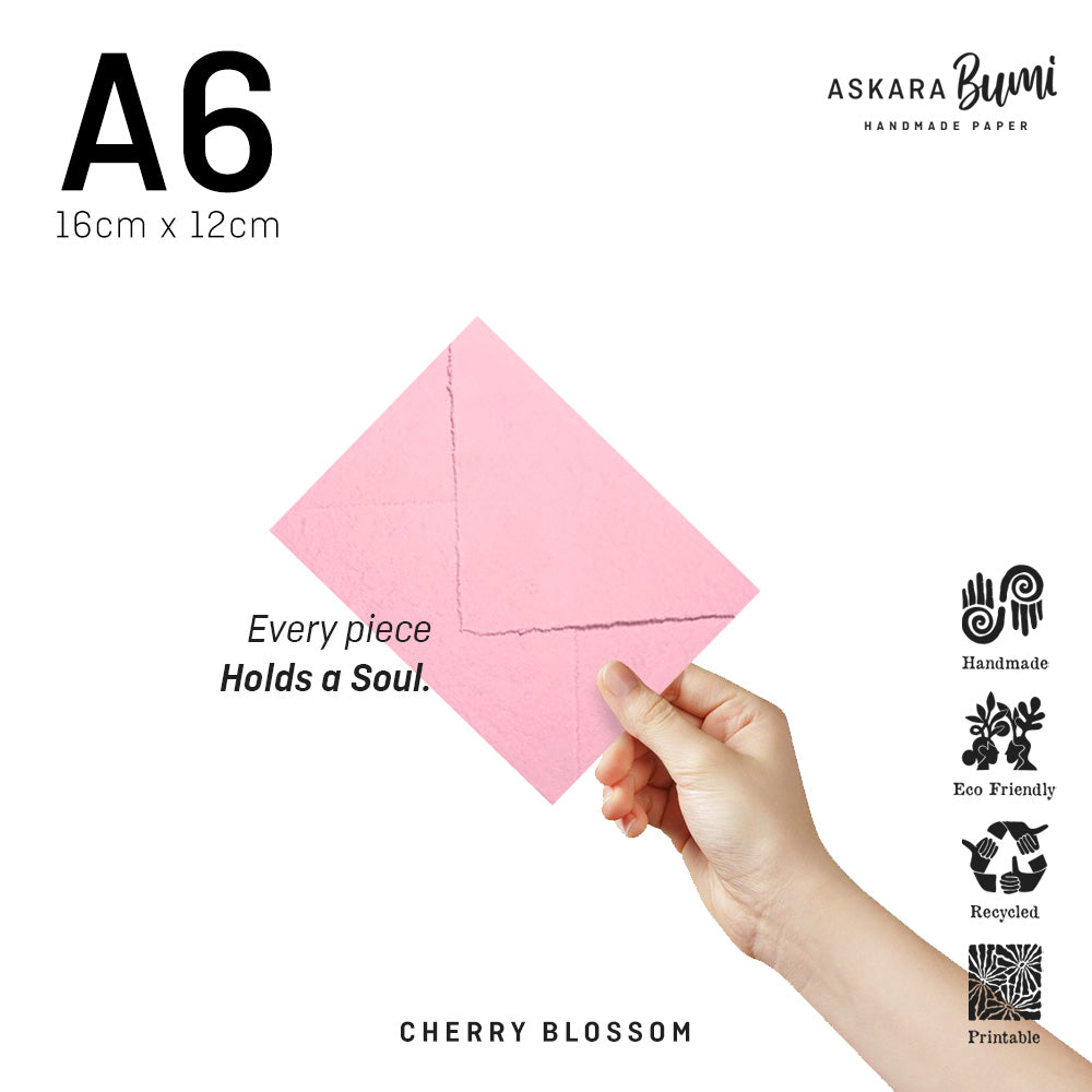 Amplop Handmade Daur Ulang Cherry Blossom