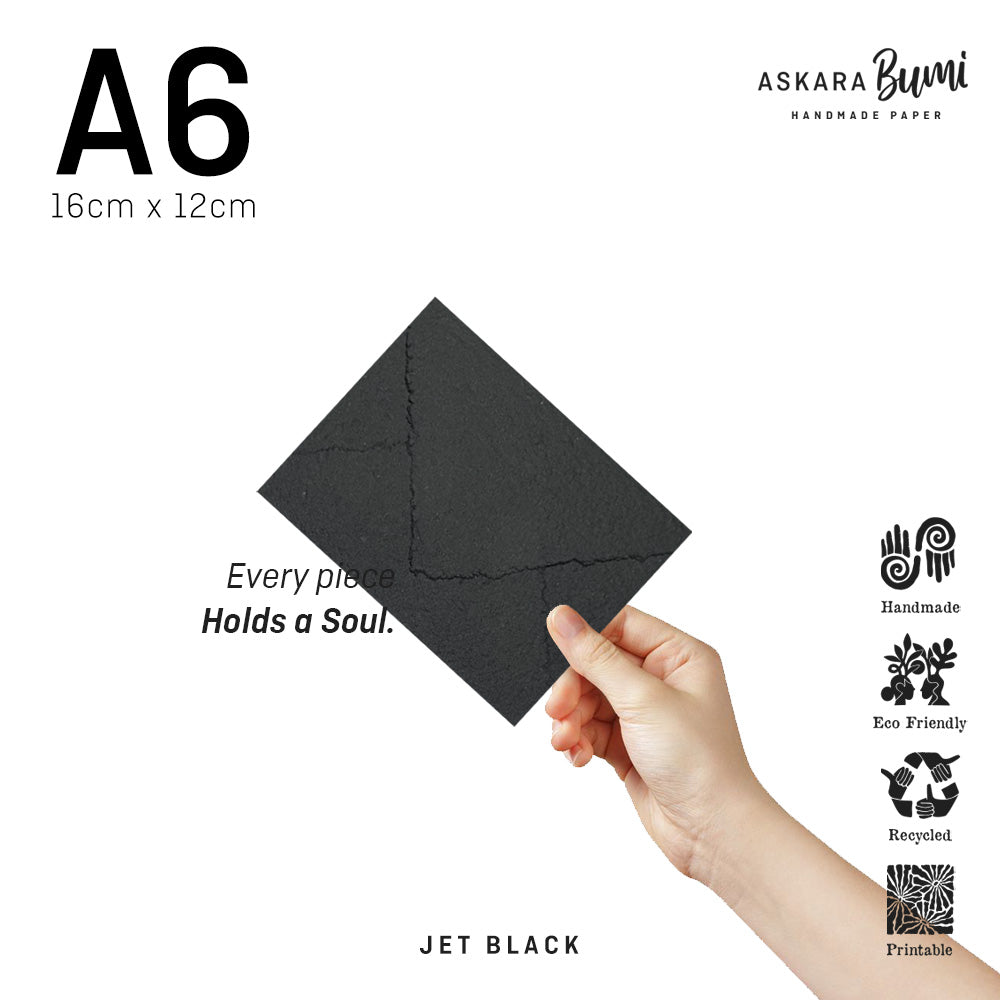 Amplop Handmade Daur Ulang Jet Black