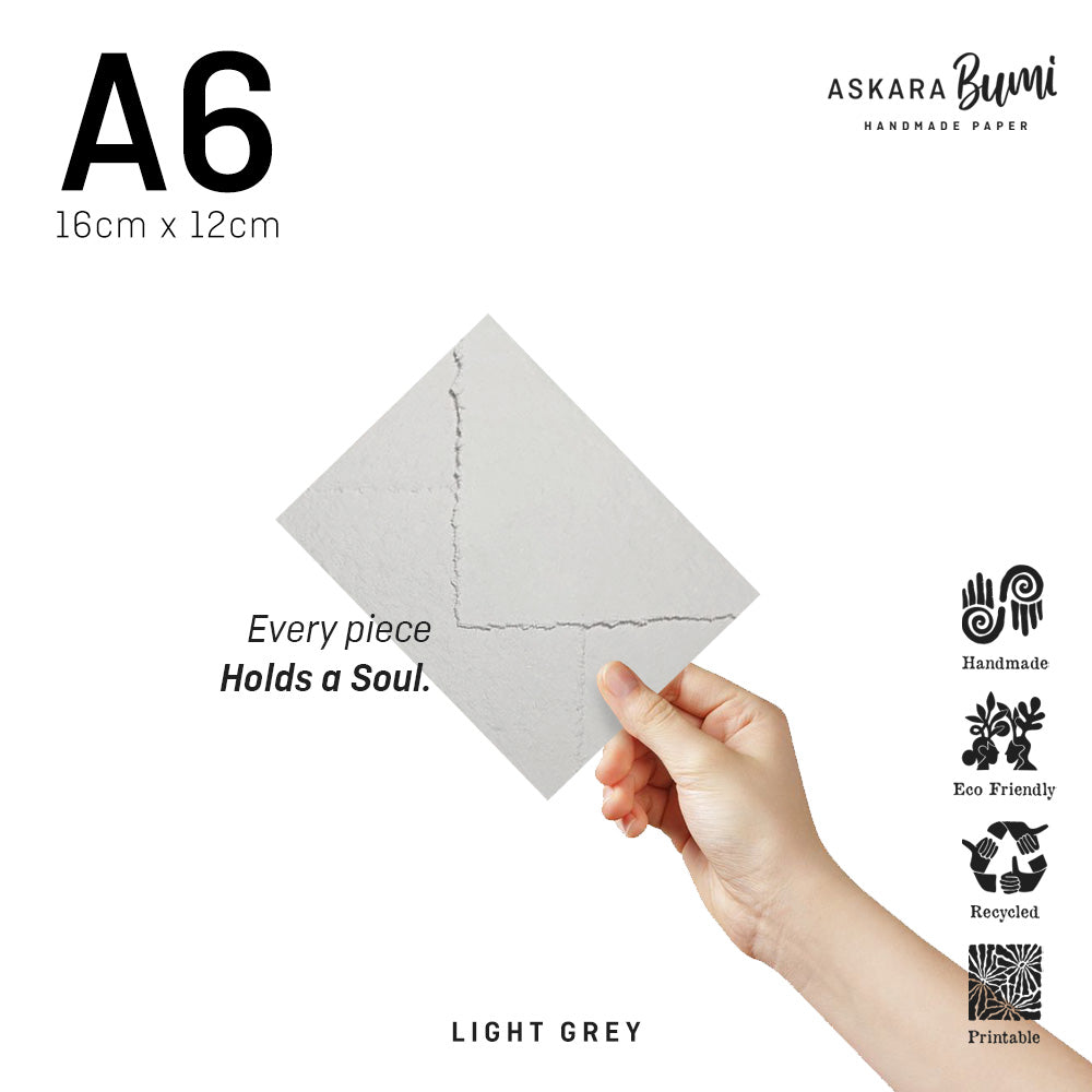 Amplop Handmade Daur Ulang Light Grey