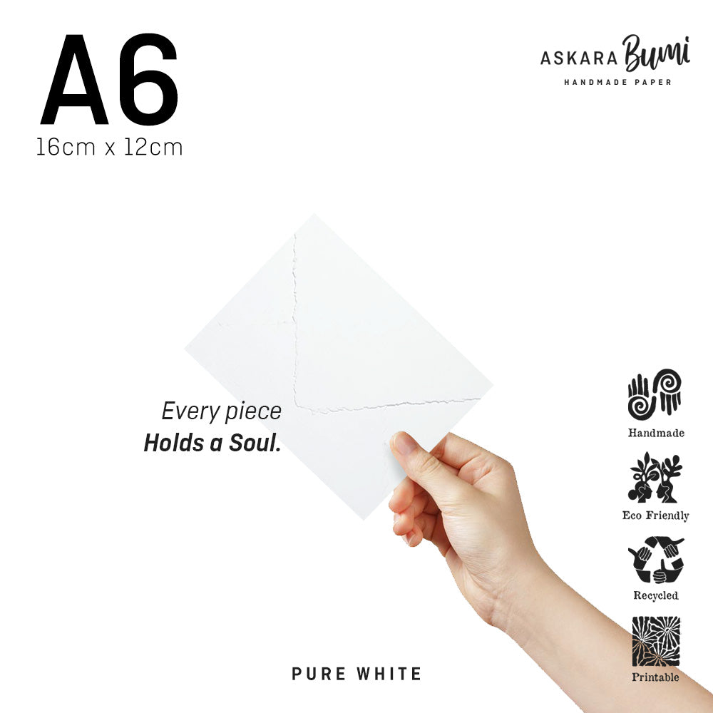 Amplop Handmade Daur Ulang Pure White