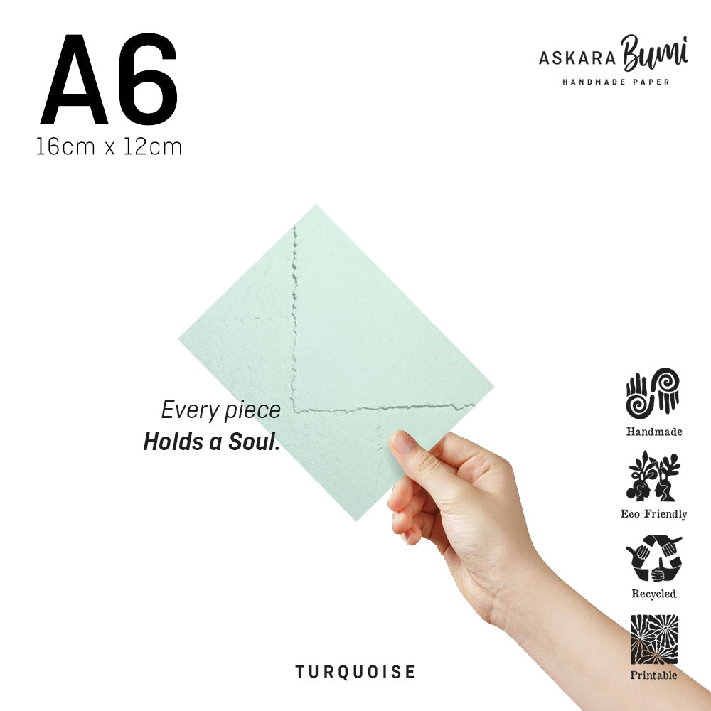 Amplop Handmade Daur Ulang Turquoise