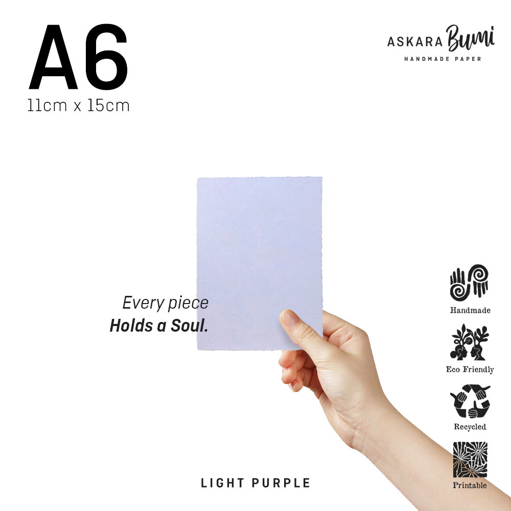 Kertas Handmade Daur Ulang Light Purple