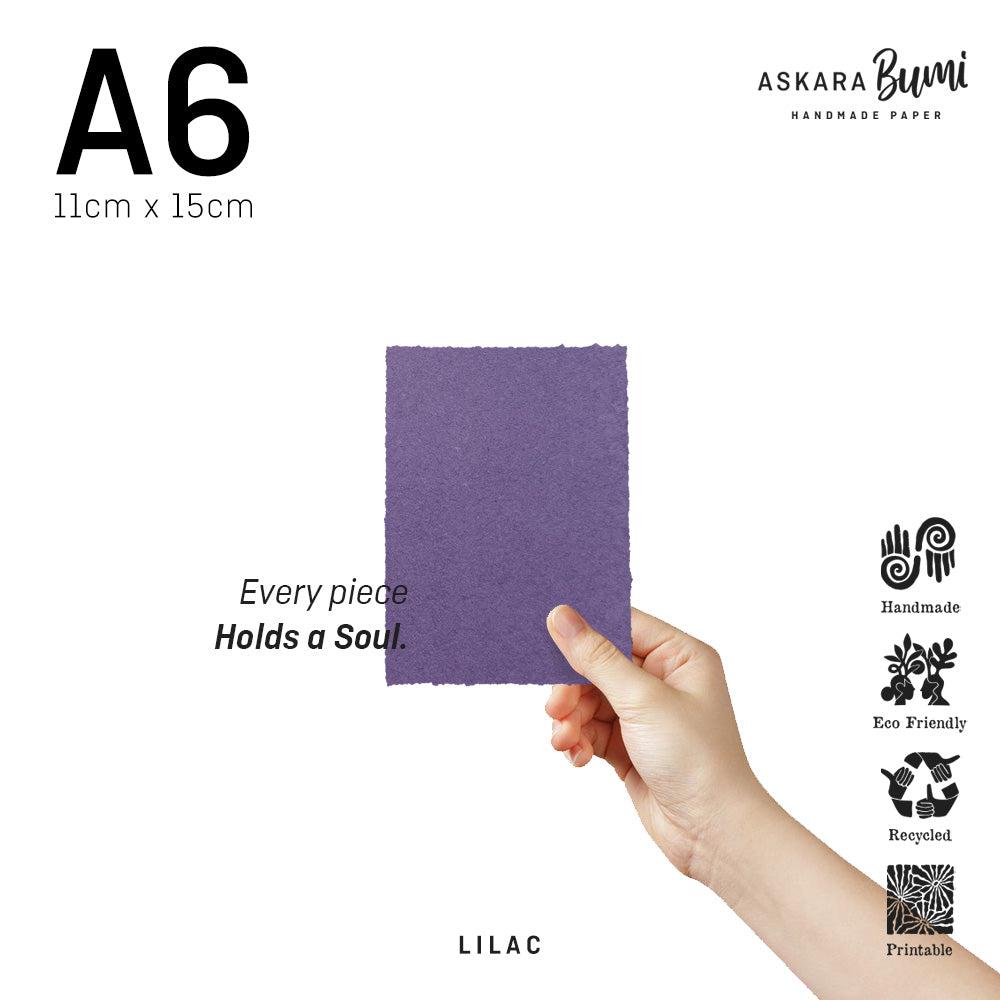 Kertas Handmade Daur Ulang Lilac