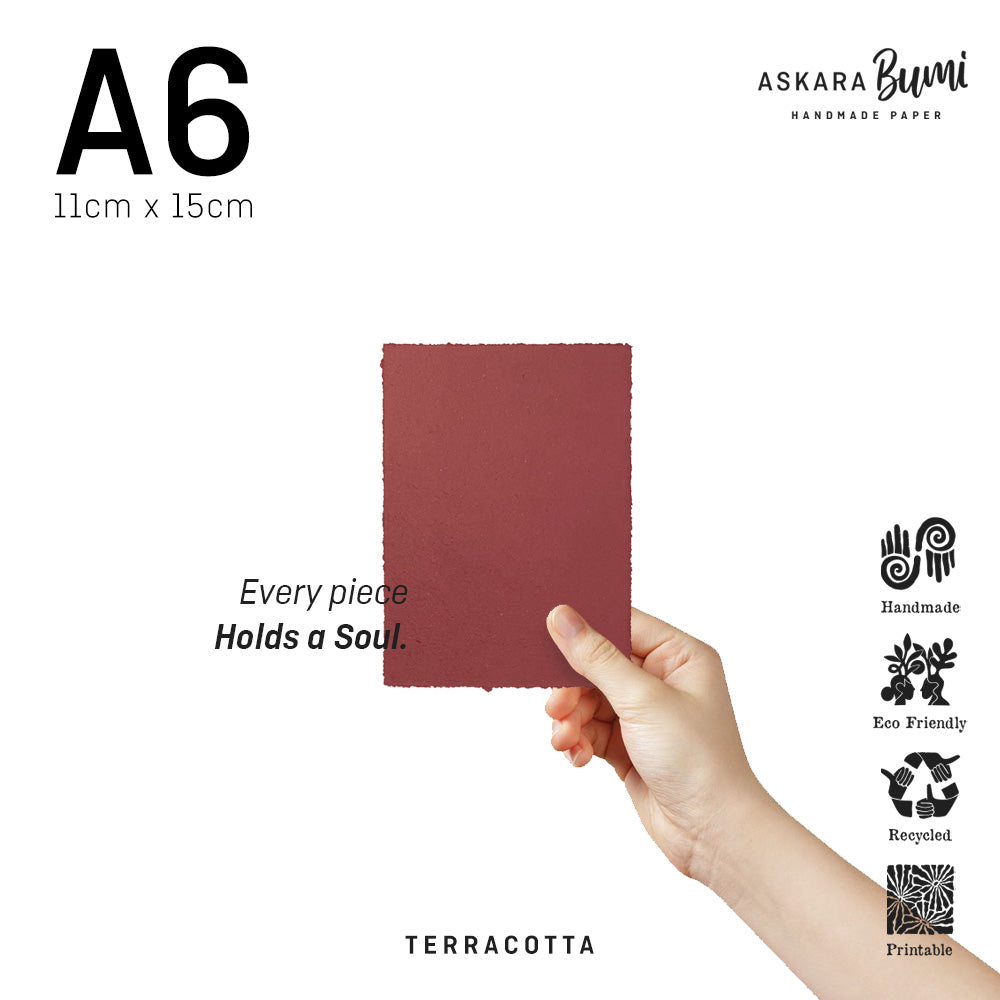 Kertas Handmade Daur Ulang Terracotta
