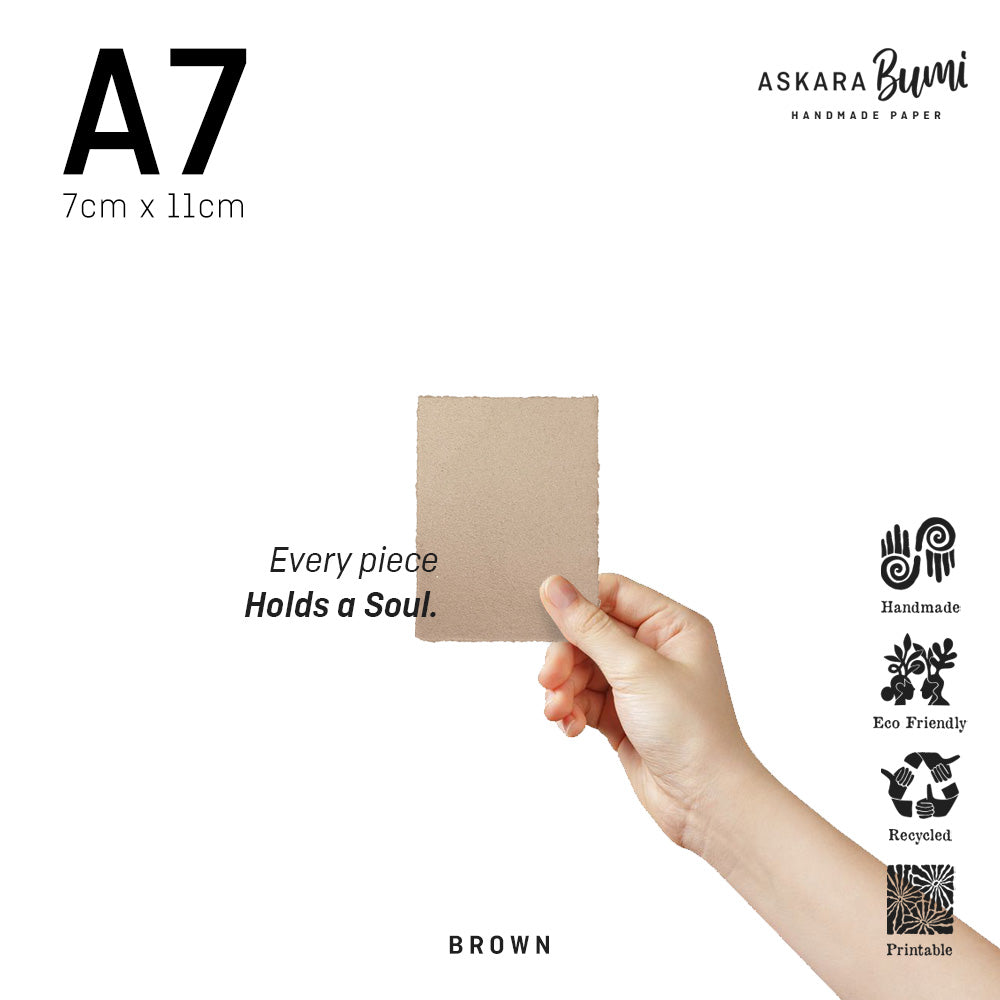 Kertas Handmade Daur Ulang Brown