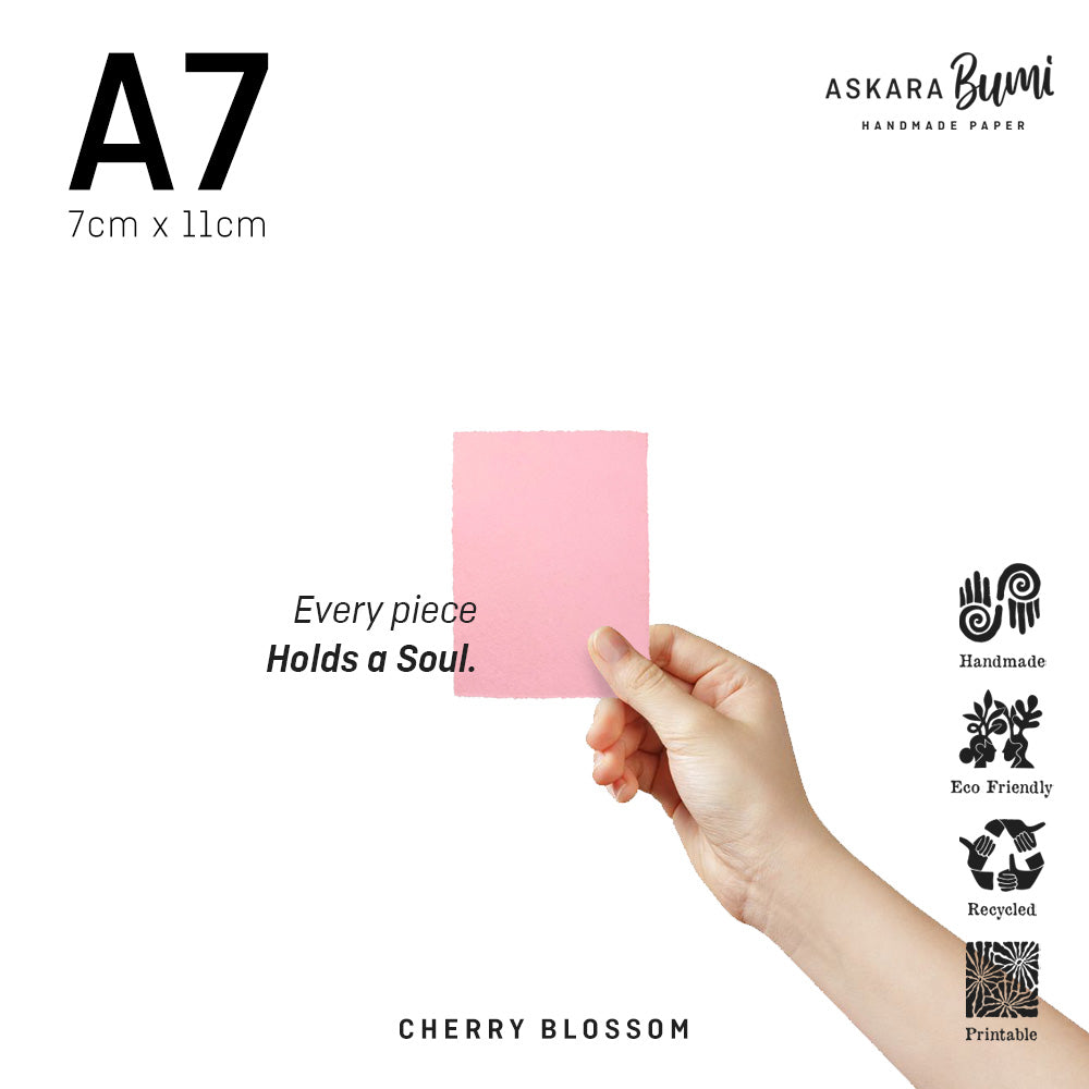 Kertas Handmade Daur Ulang Cherry Blossom