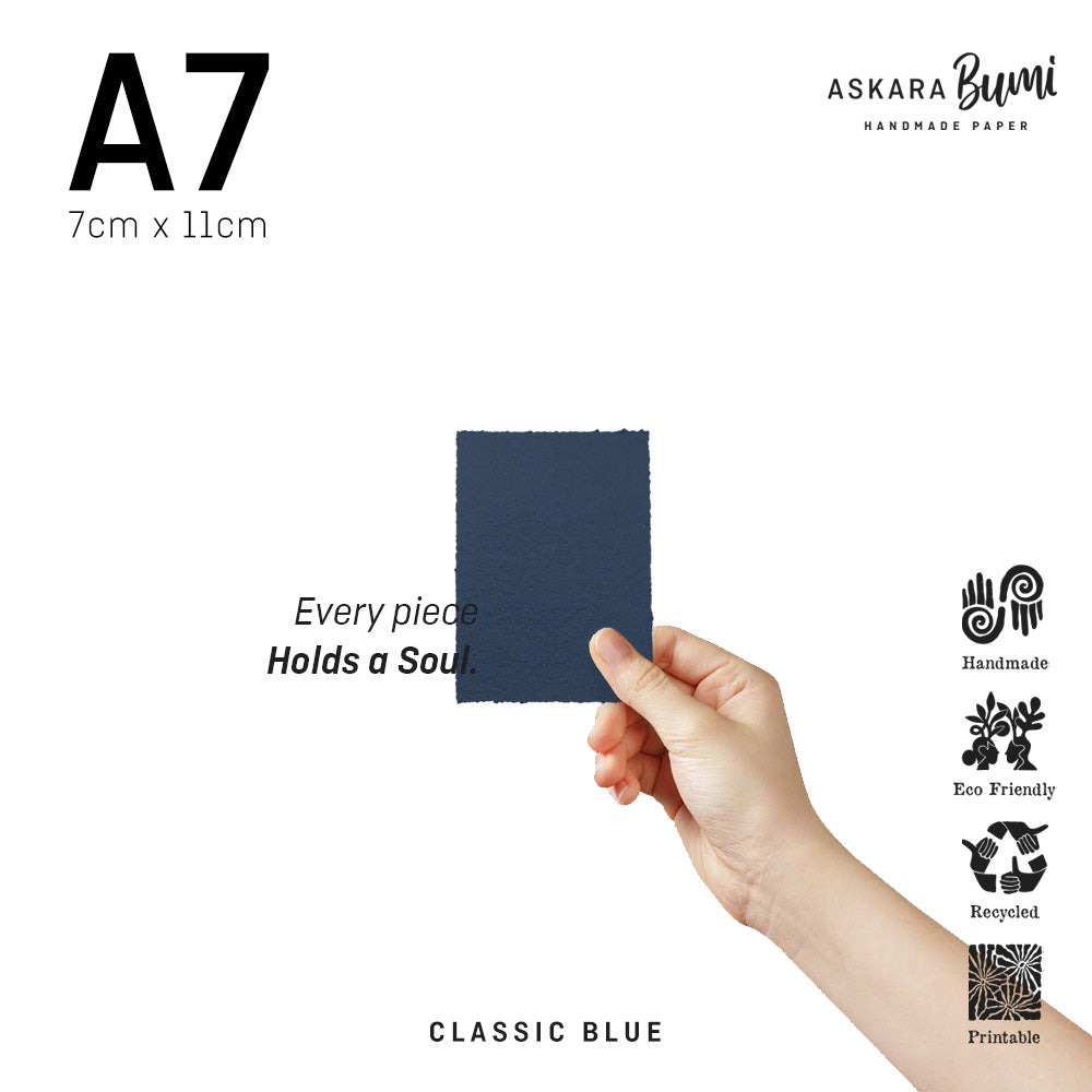 Kertas Handmade Daur Ulang Classic Blue