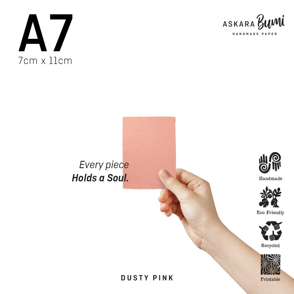 Kertas Handmade Daur Ulang Dusty Pink