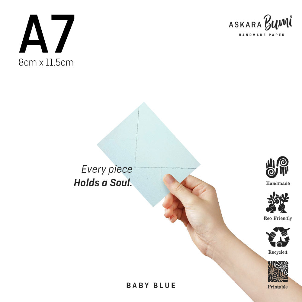Amplop Handmade Daur Ulang Baby Blue