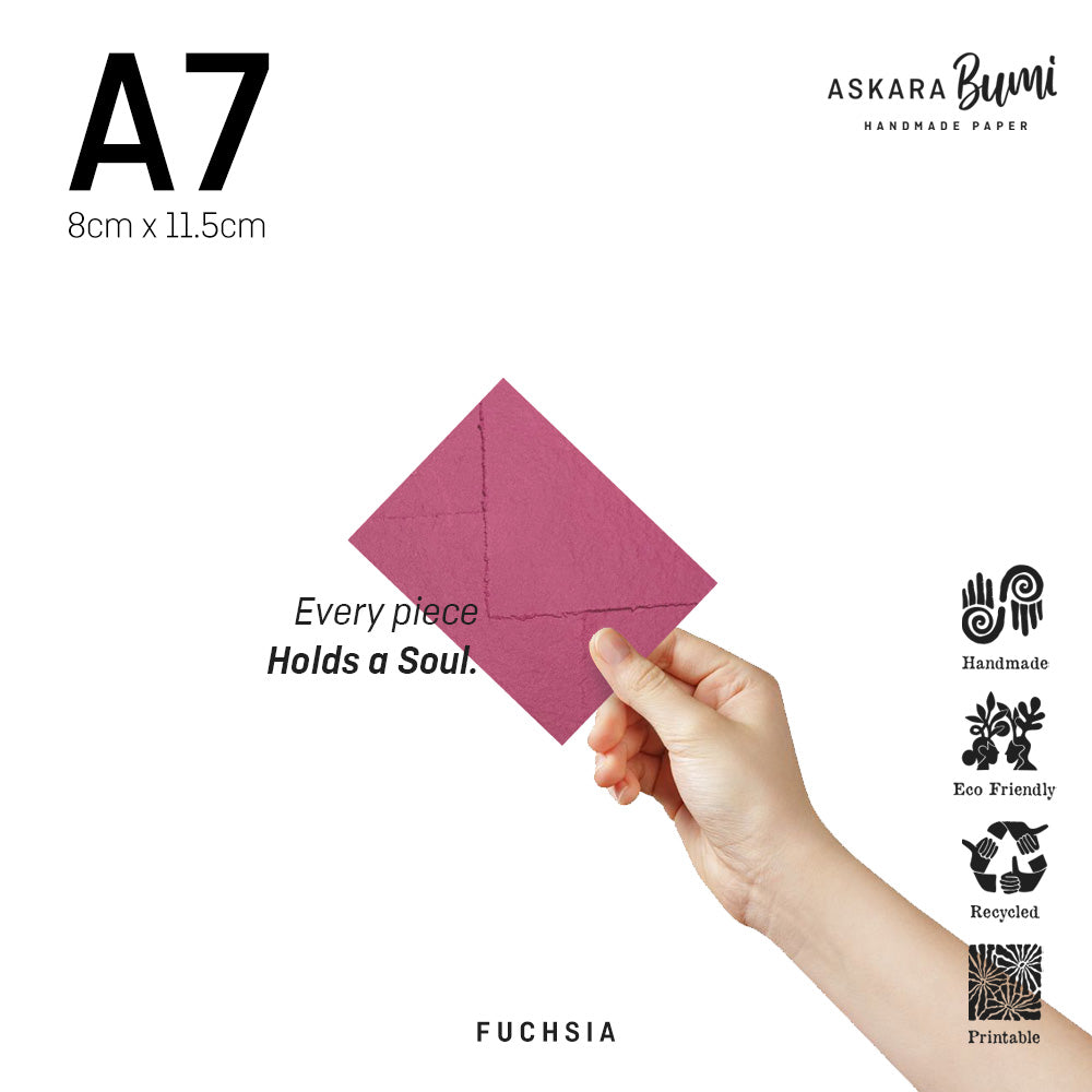 Amplop Handmade Daur Ulang Fuchsia