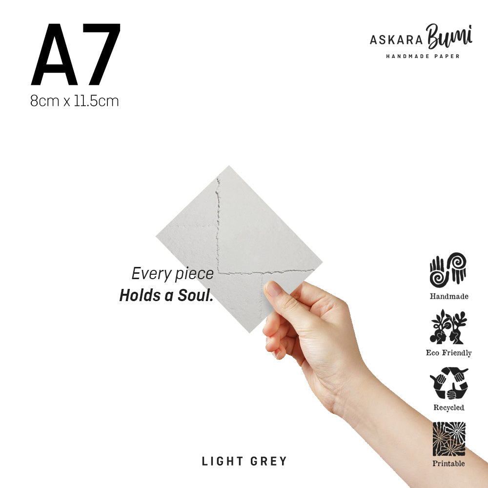 Amplop Handmade Daur Ulang Light Grey