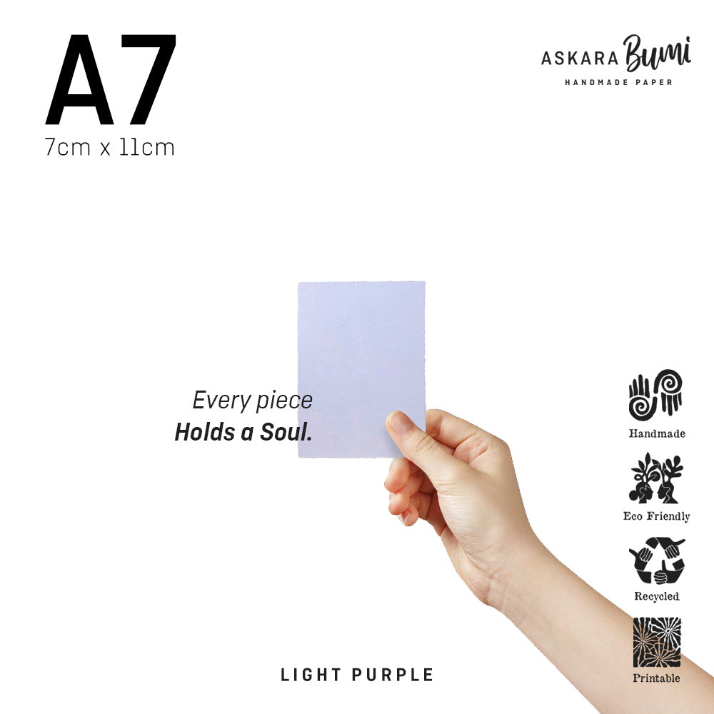 Kertas Handmade Daur Ulang Light Purple