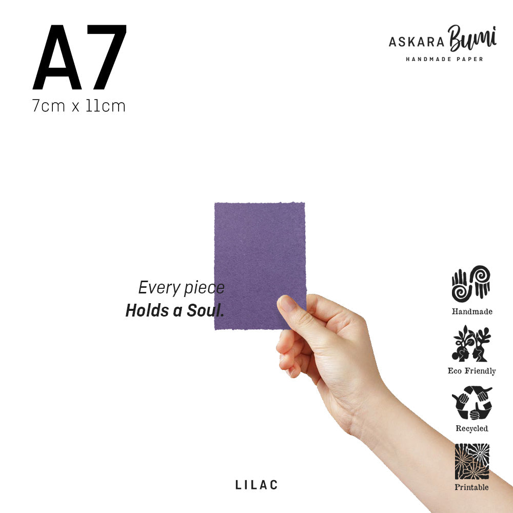 Kertas Handmade Daur Ulang Lilac