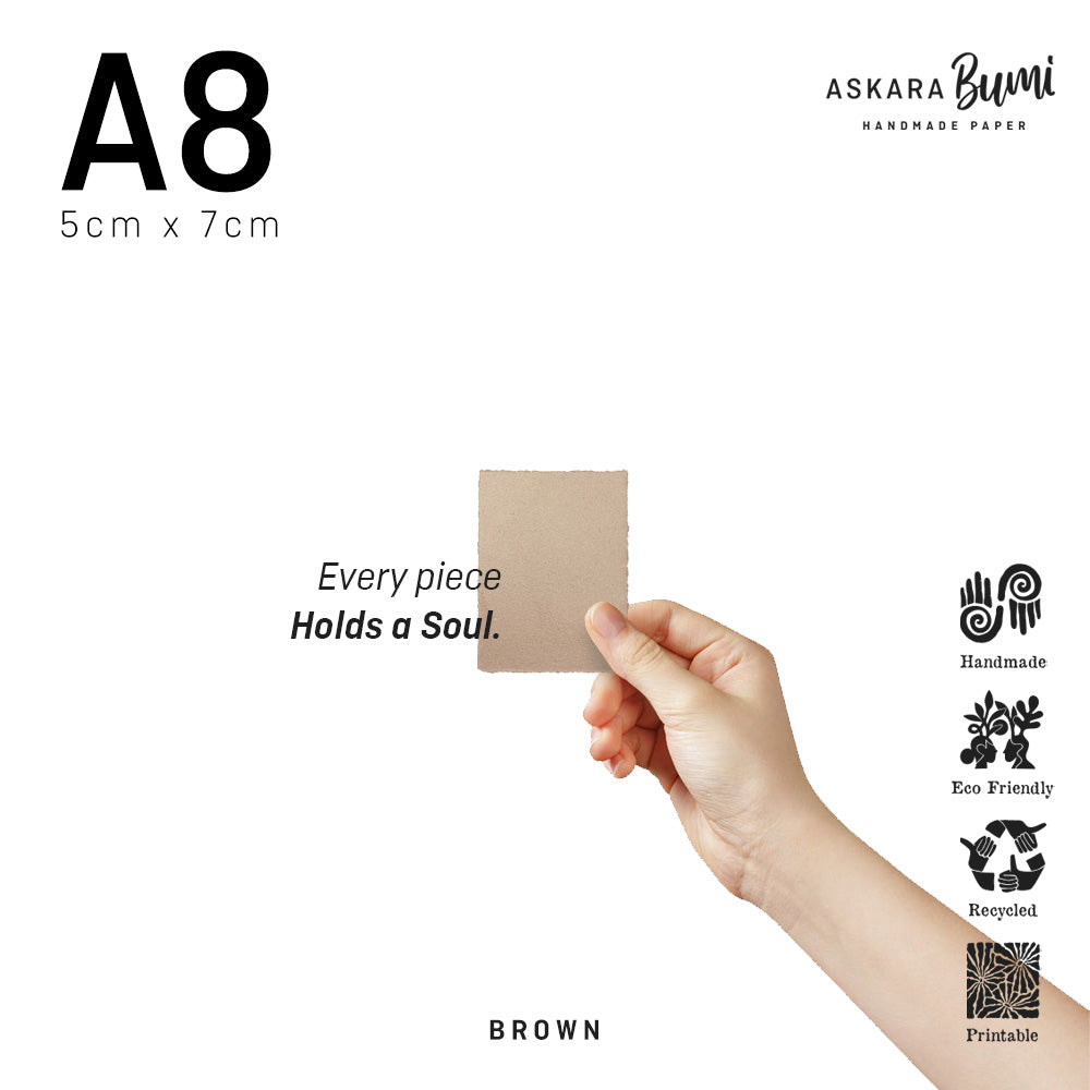 Kertas Handmade Daur Ulang Brown