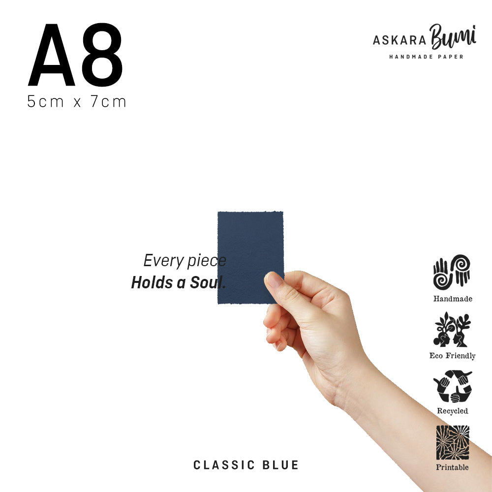 Kertas Handmade Daur Ulang Classic Blue