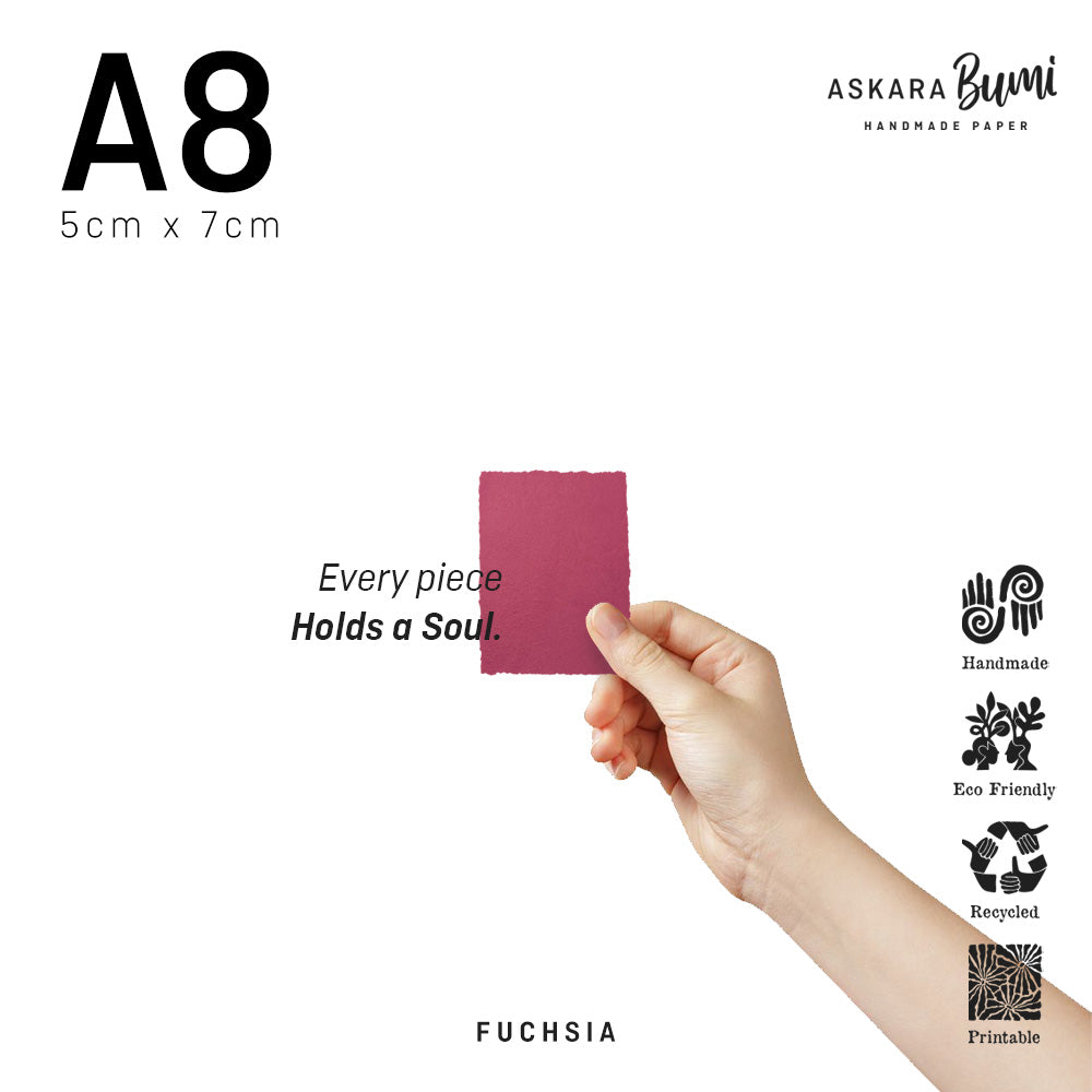 Kertas Handmade Daur Ulang Fuchsia