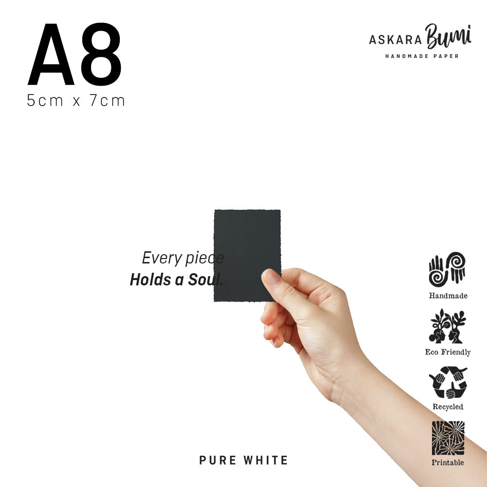 Kertas Handmade Daur Ulang Jet Black