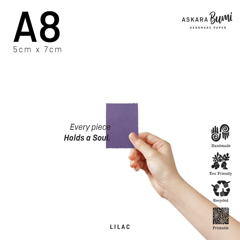 Kertas Handmade Daur Ulang Lilac