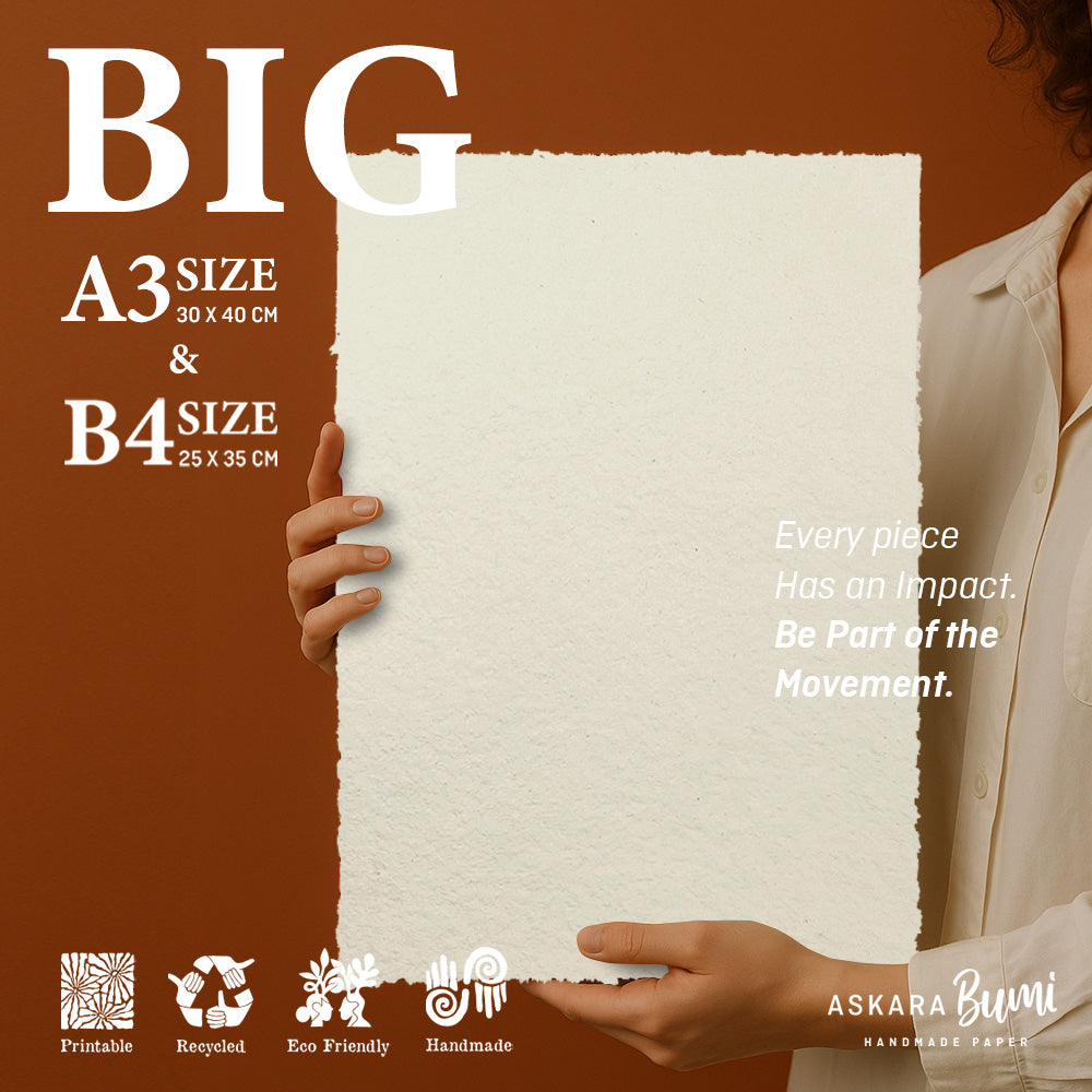 Kertas Handmade Daur Ulang Kertas Big Size