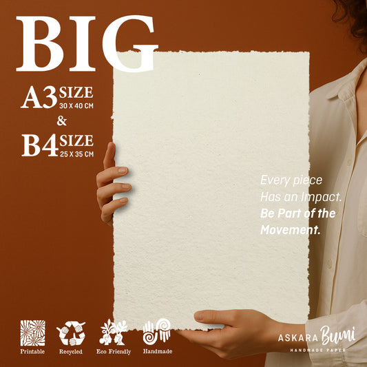 Kertas Handmade Daur Ulang Kertas Big Size