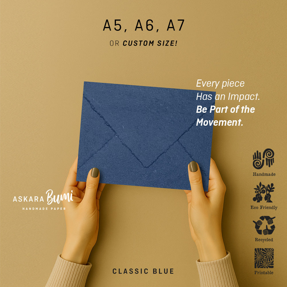 Amplop Handmade Daur Ulang Classic Blue