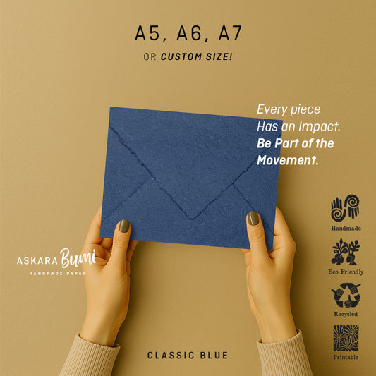 Amplop Handmade Daur Ulang Classic Blue