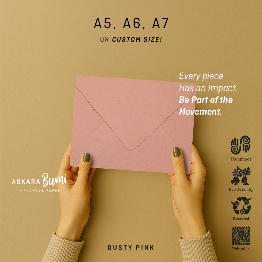 Amplop Handmade Daur Ulang Dusty Pink
