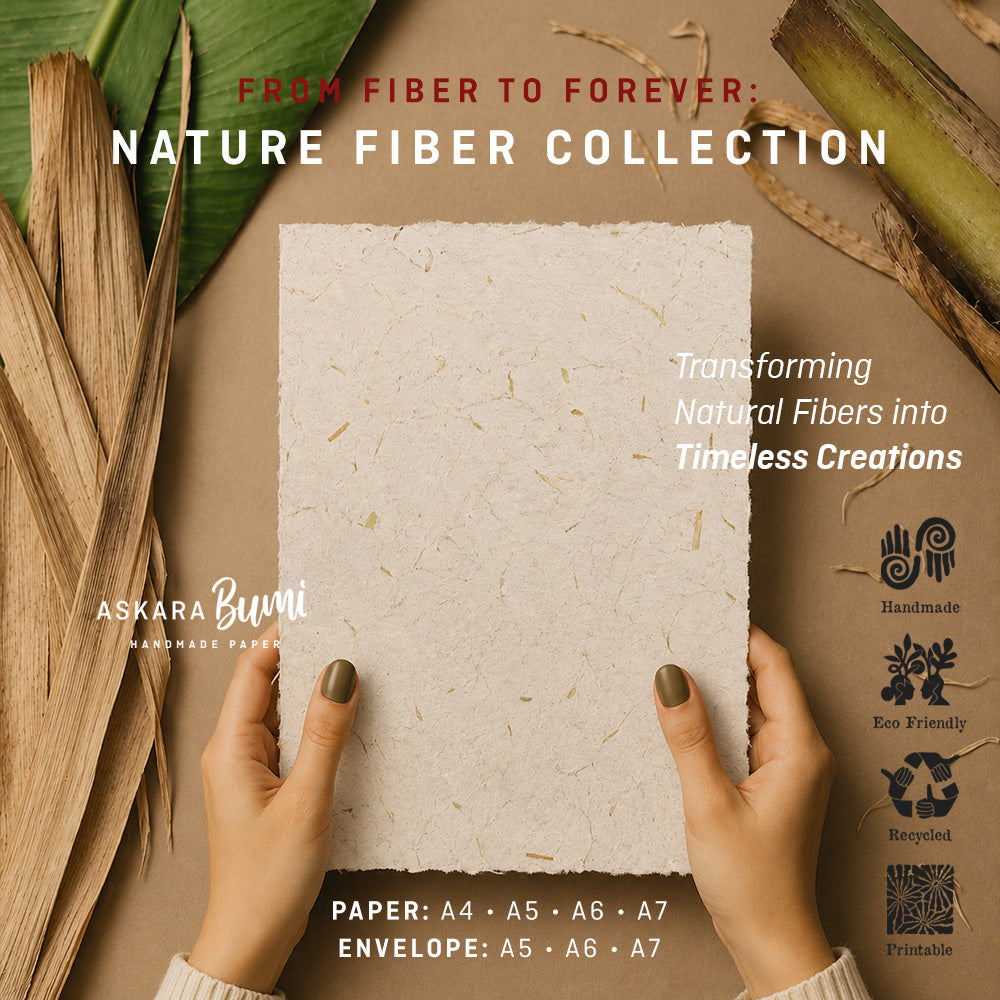 Kertas / Amplop Handmade Daur Ulang Nature Fiber