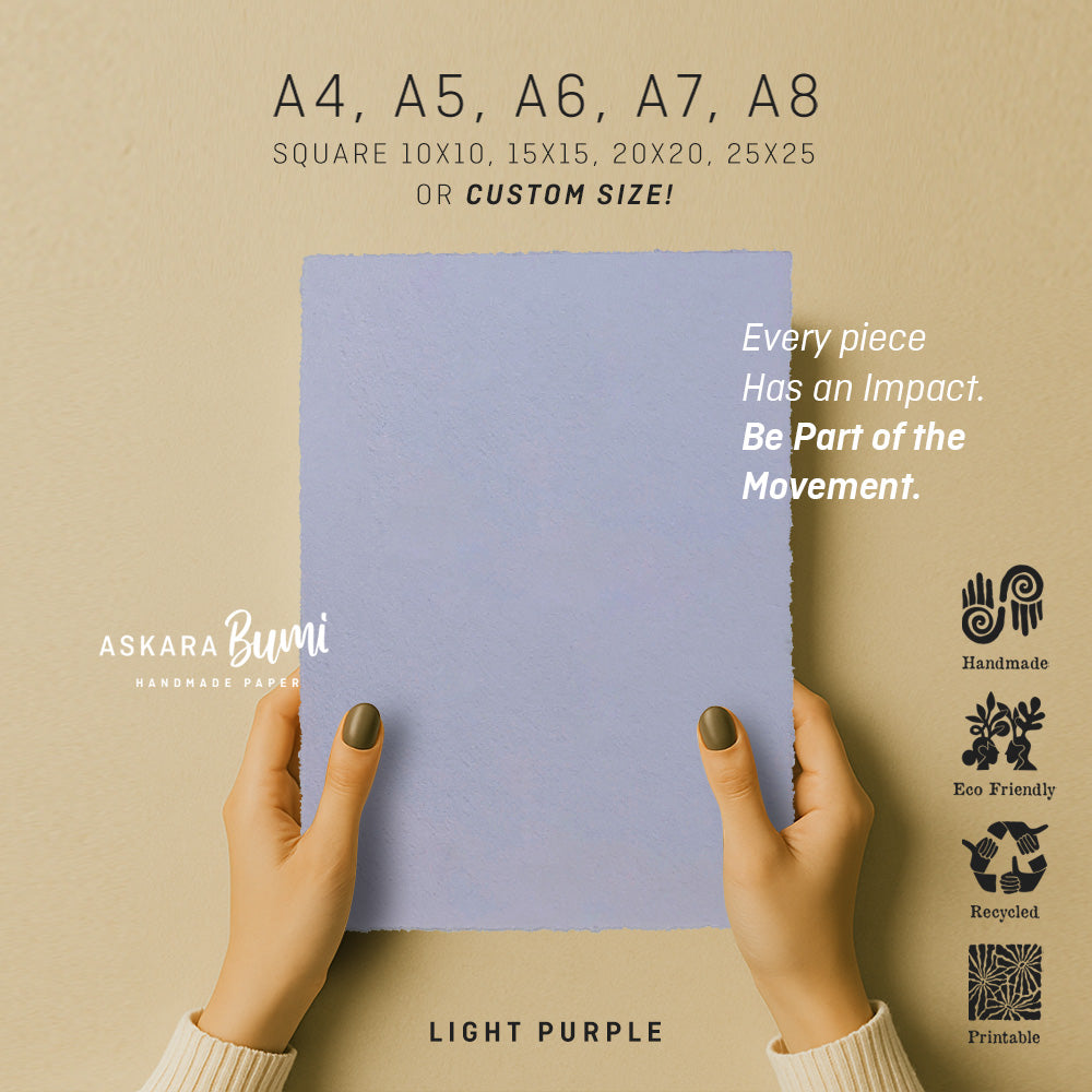 Kertas Handmade Daur Ulang Light Purple