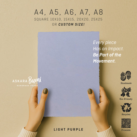 Kertas Handmade Daur Ulang Light Purple