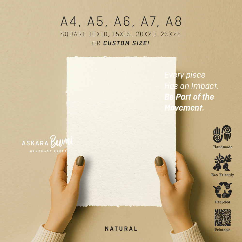 Kertas Handmade Daur Ulang Natural