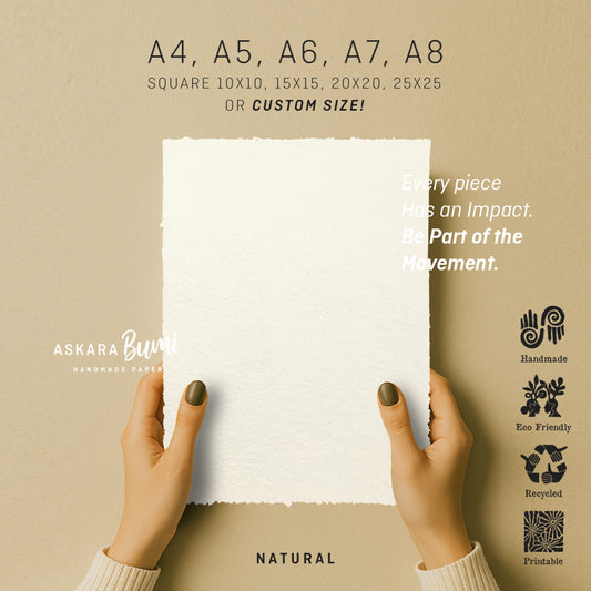 Kertas Handmade Daur Ulang Natural