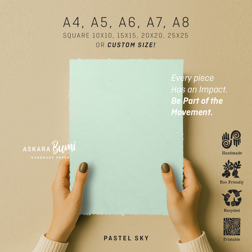 Kertas Handmade Daur Ulang Pastel Sky