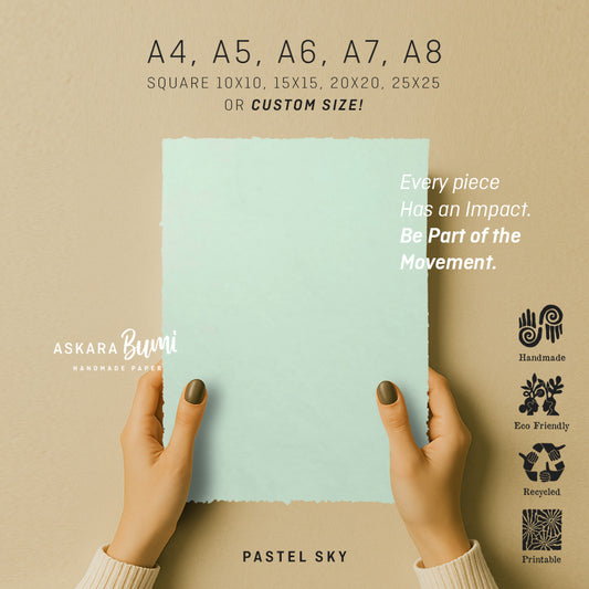Kertas Handmade Daur Ulang Pastel Sky