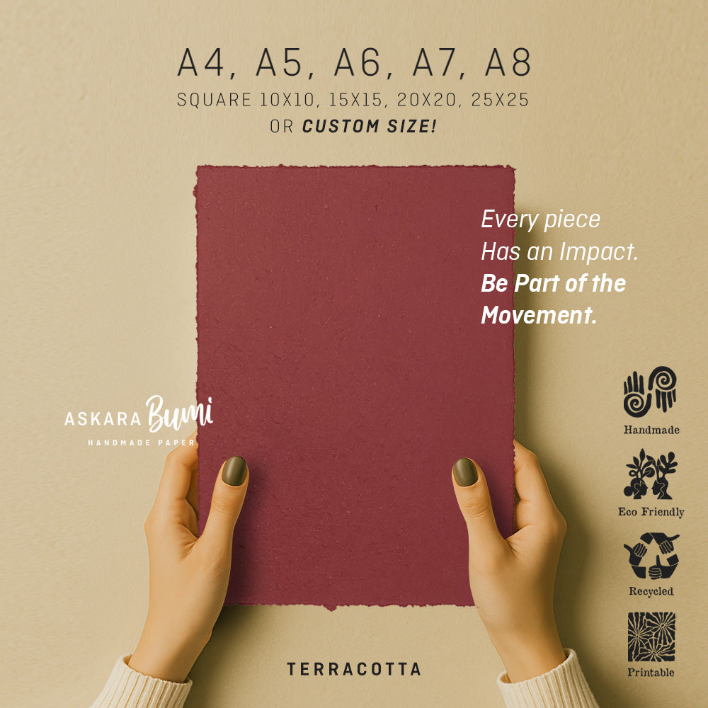 Kertas Handmade Daur Ulang Terracotta