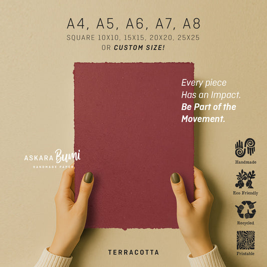 Kertas Handmade Daur Ulang Terracotta