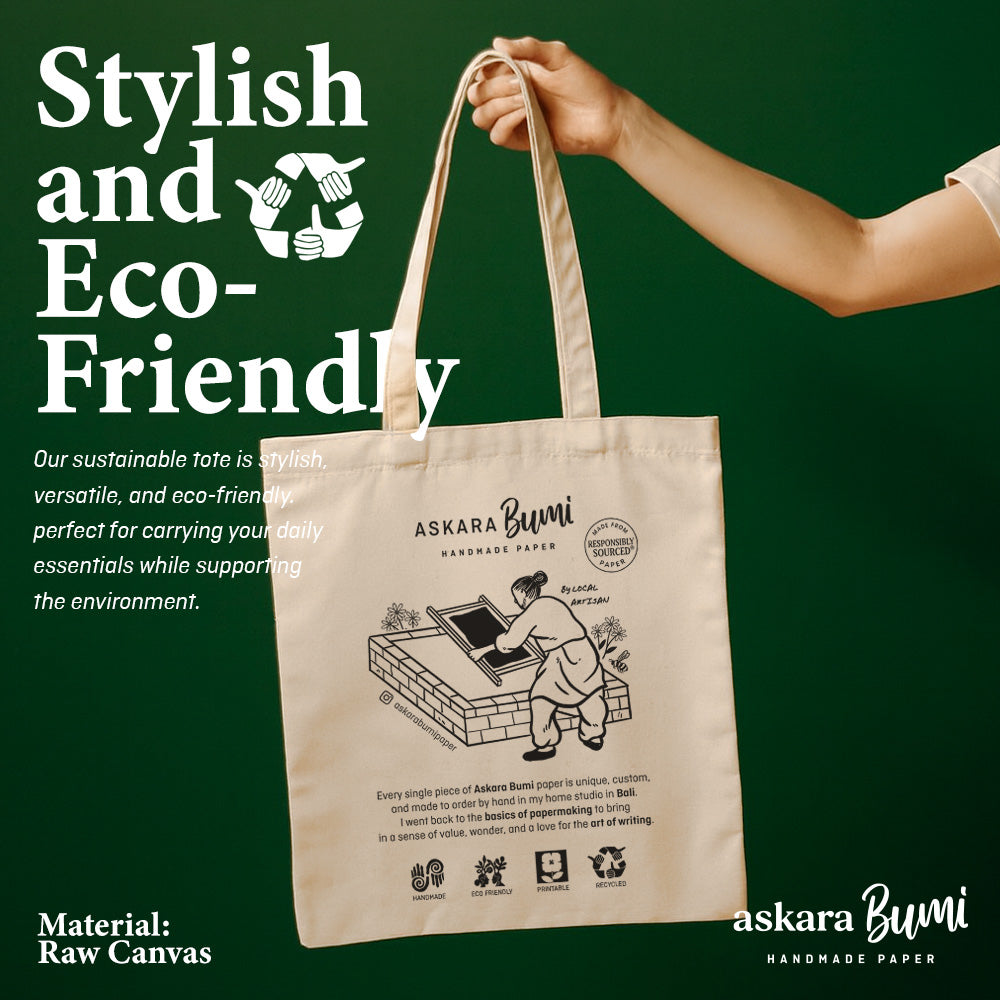 Natural Canvas Tote Bag by Askara Bumi – Unisex