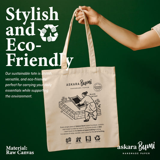 Natural Canvas Tote Bag by Askara Bumi – Unisex